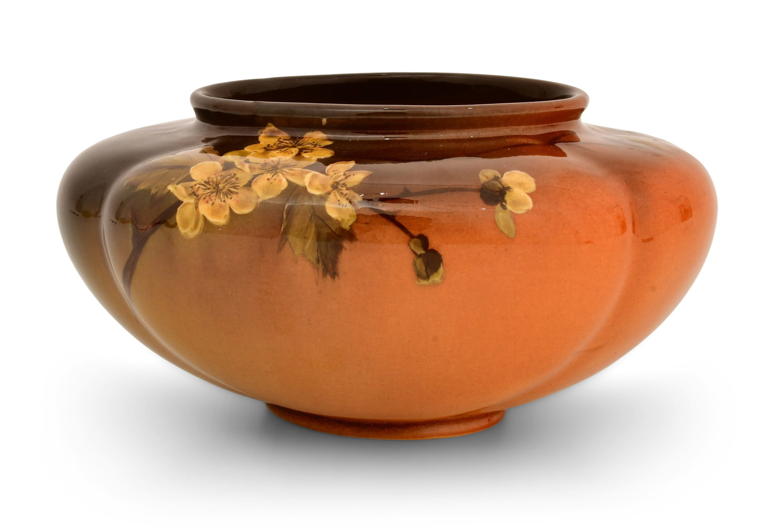 Rookwood Pottery Standard Glaze Floral Vase, Decorated by Rose Fechheimer: Rookwood Pottery Company Decorated by Rose Fechheimer Standard Glaze Floral Vase circa 1900 glazed earthenware impressed with firm's mark, 708B, and artist signed 3 1/4 x 6 1/2 x 4 1/2 inches Prove