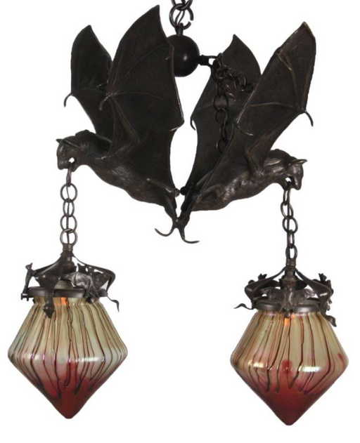 Austrian Bronze Bat Lamp