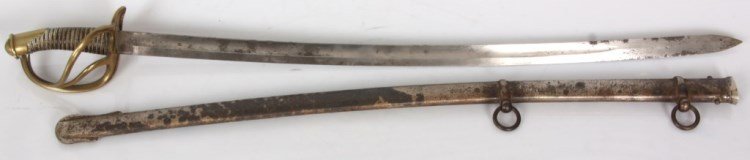 U.S. Model 1840 Cavalry Sabre: U.S. Model 1840 Cavalry Sabre by Schnitzler & Kirschbaum. Blade measures 33 in. long.