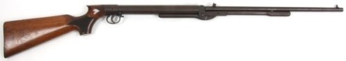 BSA Pattern No. 2 Air Rifle: BSA Pattern No. 2 Air Rifle. 20 in. long barrel, .177 caliber, walnut “pistol hand stock”, pump lever under the barrel, loading hole with lock lever at the breech of the barrel. Signed with “BSA