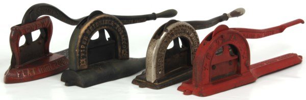 4 Cast Iron Tobacco Cutters: 4 Cast Iron Tobacco Cutters