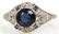 Deco Platinum, Diamond & Sapphire Ring - 2