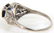 Deco Platinum, Diamond & Sapphire Ring - 4