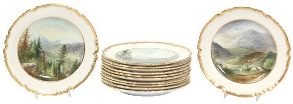 12 Pc. Spode Copeland 9.25 in. Scenic Plates (1 of 6)