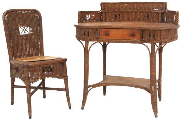 Haywood & Wakefield Kidney Desk & Chair (1 of 10)