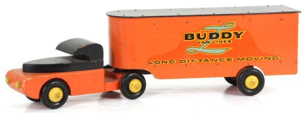 Wooden Buddy-L Van Lines Toy Truck (1 of 10)