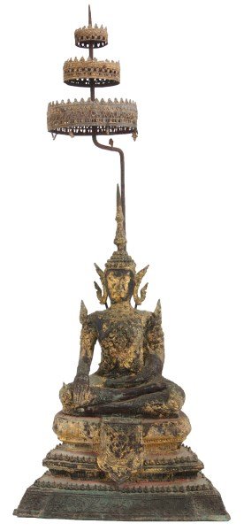 Figural Nepalese Bronze Buddha Figure (1 of 10)