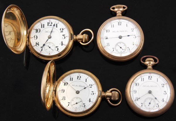 Lot of 4 Hamilton Pocket Watches (1 of 10)