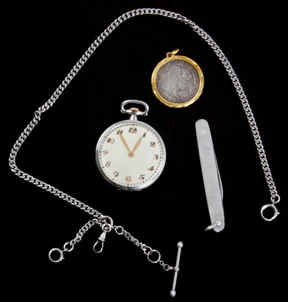 Chain w/ Pocket Watch & Coin (1 of 9)