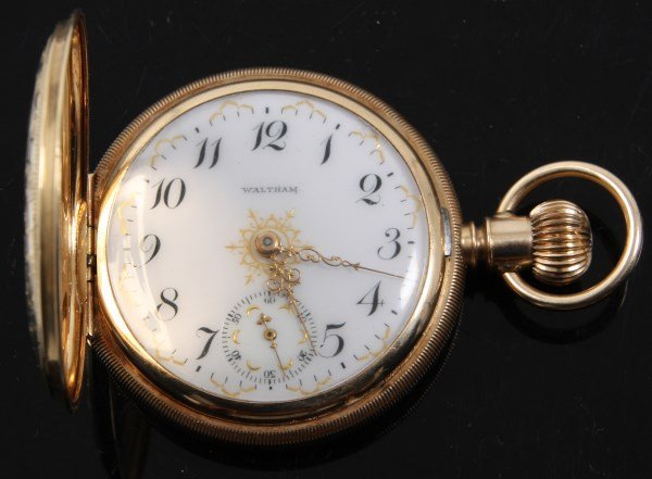 14K Gold 18s Waltham Pocket Watch (1 of 5)