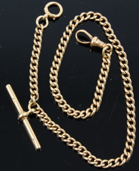 English 18K Gold Watch Fob & Chain (1 of 4)