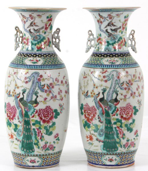 Pr. Large Chinese Export Vases (1 of 10)