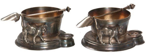 Pr. Coin Silver Sugar Buckets w/ Scoops (1 of 10)