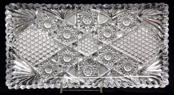 Rectangular Cut Glass Bread Tray (1 of 5)