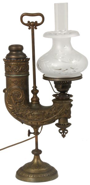 Heavy Bronze Aladdin Style Student Lamp (1 of 8)