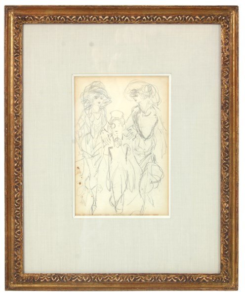 Robert Henri Pencil Drawing on Paper (1 of 3)