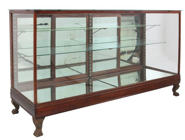 Mahogany Claw Foot Display Case (1 of 10)