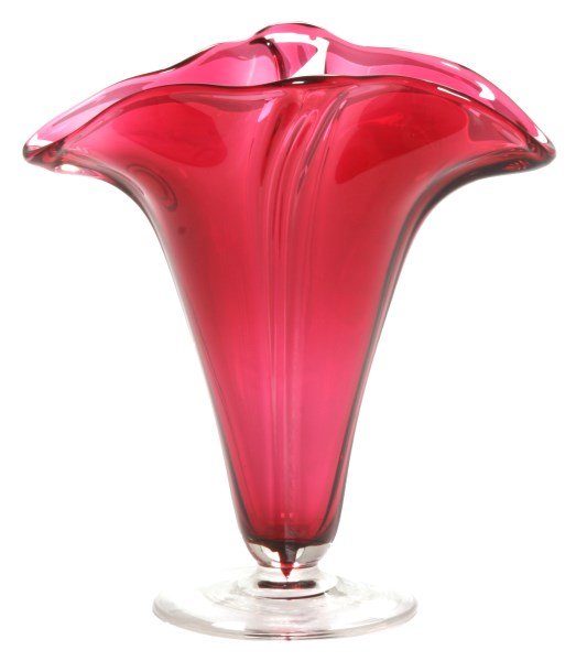 Attr: Steuben Grotesque Cranberry Glass Vase (1 of 4)
