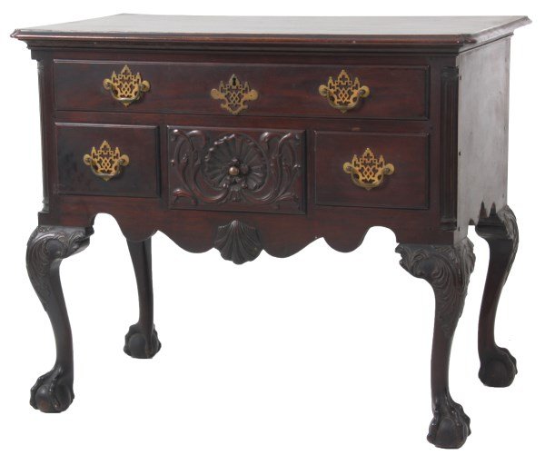 Centennial Chippendale Carved Mahogany Lowboy (1 of 8)