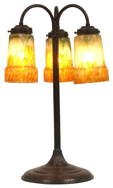 Bronze 3 Light Loetz Table Lamp (1 of 10)