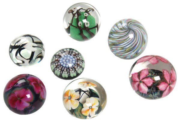 7 Glass Paperweights (1 of 8)