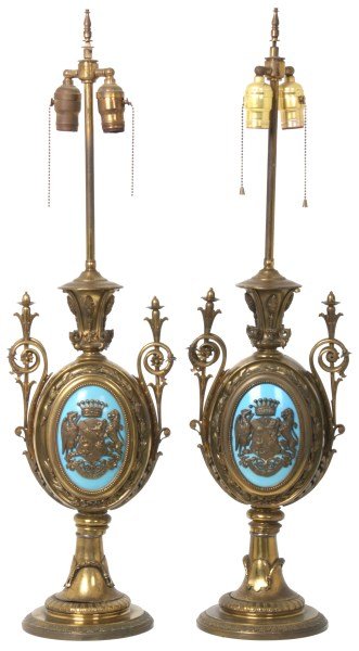 Pr. Brass Table Lamps (1 of 8)
