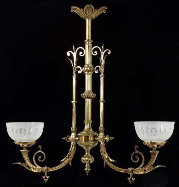 Brass 2 Arm Gasolier (1 of 9)