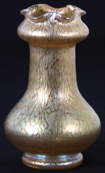 Loetz Mimosa Pattern Glass Vase (1 of 5)
