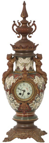 Mettlach Urn Form Mantle Clock (1 of 10)