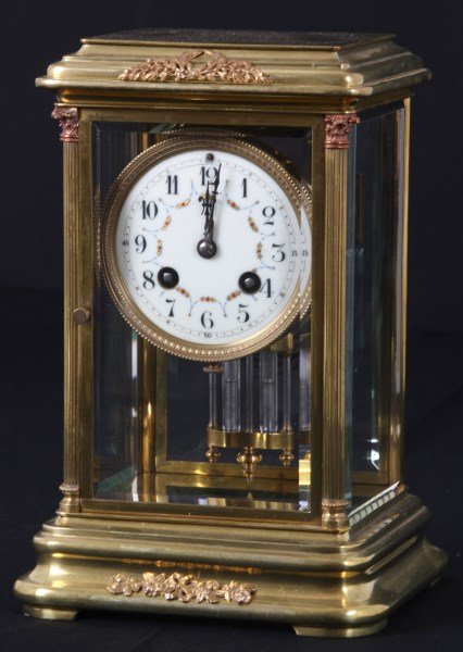 Small French Brass Crystal Regulator (1 of 10)