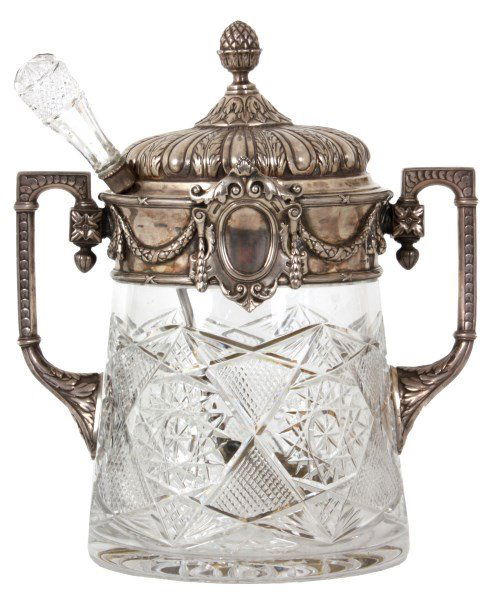 Russian Silver & Cut Crystal Punch Bowl (1 of 10)