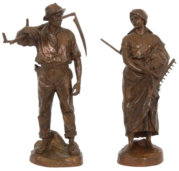 Pr. Signed H. Miller Bronze Sculptures (1 of 10)