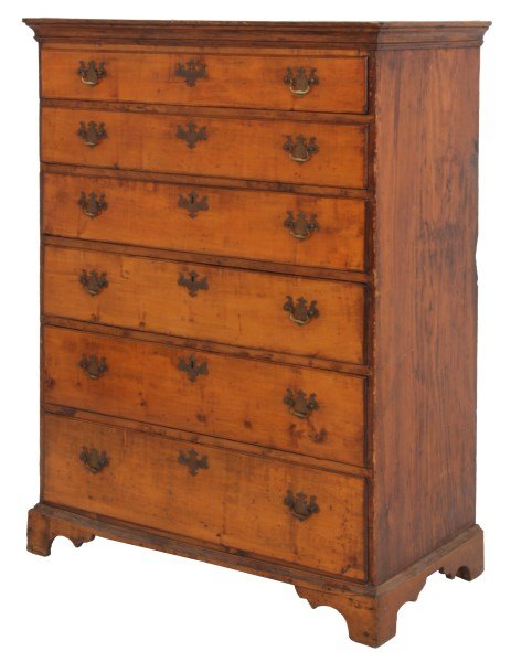 Chippendale Pine 6 Drawer Chest (1 of 10)