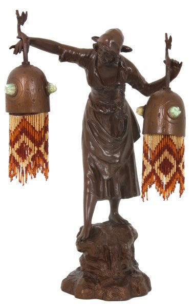 Austrian Figural Newel Lamp (1 of 10)
