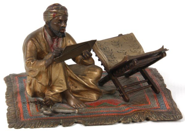 Bergman Cold Painted Bronze Writer (1 of 7)