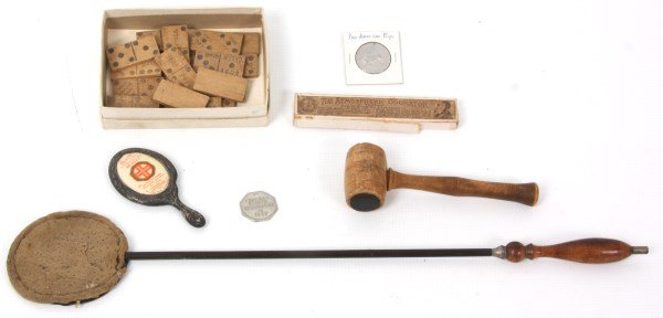 Wand, 2 Tokens, Hand Mirror, Odorator, Dominoes (1 of 3)