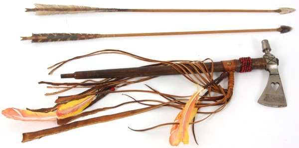 2 Bird Arrows & Tomahawk Peace Pipe (1 of 4)