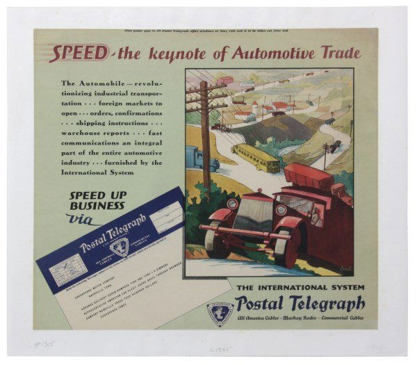 Vintage Postal Telegraph Poster (1 of 8)