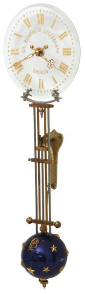 Rare Houdin Glass Dial Mystery Swinger Clock (1 of 10)