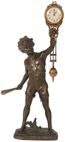 Junghans Figural "Cricket Boy" Swinger Clock (1 of 10)