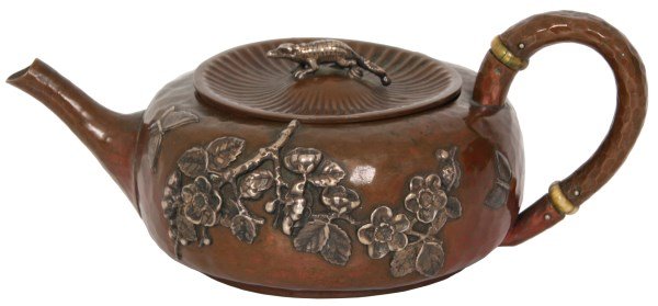 Gorham & Co. Mixed Metal Teapot (1 of 8)