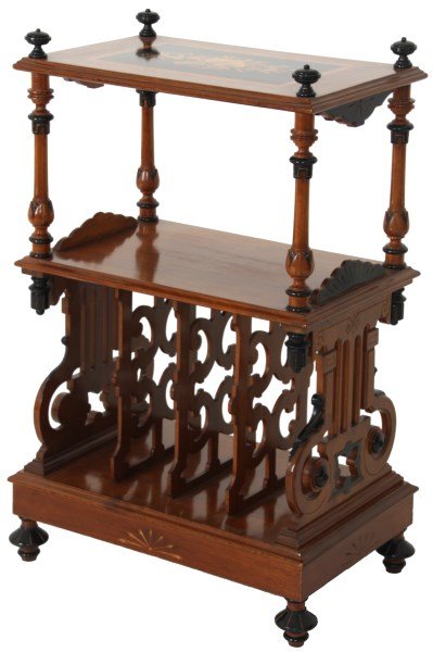 Inlaid Walnut Music Stand (1 of 10)