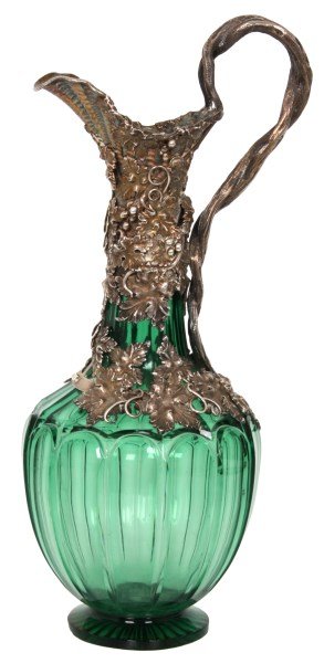 Green Glass And English Sterling Ewer (1 of 10)