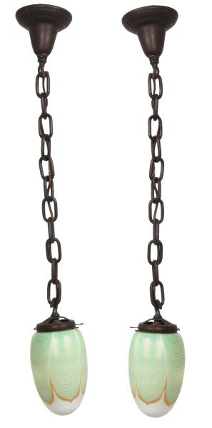 Pr. Pulled Feather Stalactite Pendant Lamps (1 of 10)