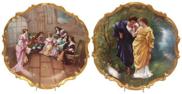 Pr. 15.5 in. Limoges Porcelain Chargers (1 of 10)