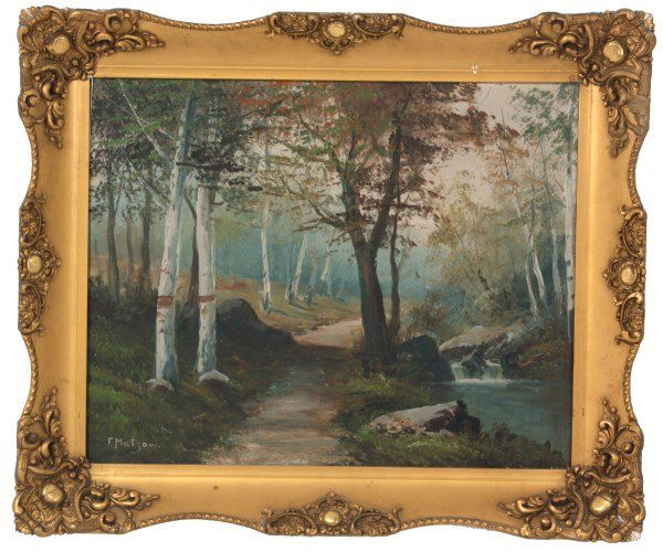 F. Matzow O/C Wooded Scenic Landscape (1 of 6)