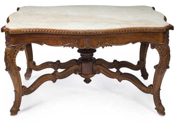 2 Dwr. Alexander Roux Marble Top Table
