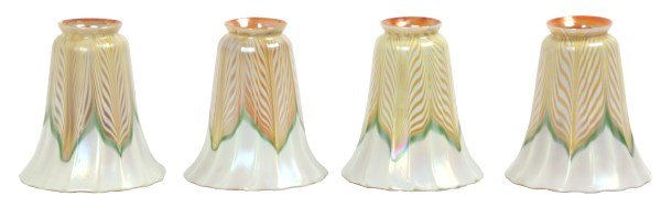 4 Quezal Pulled Feather Artglass Shades (1 of 5)