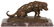 Signed Barye Bronze Dog Sculpture