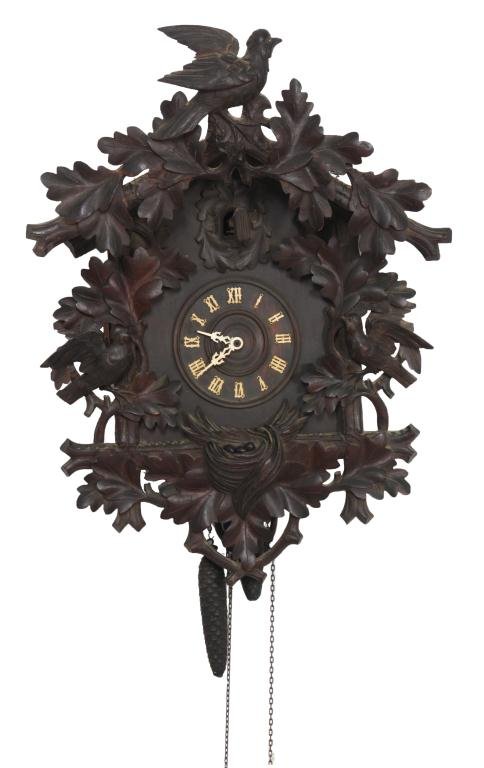 Carved Black Forest Cuckoo Clock (1 of 10)